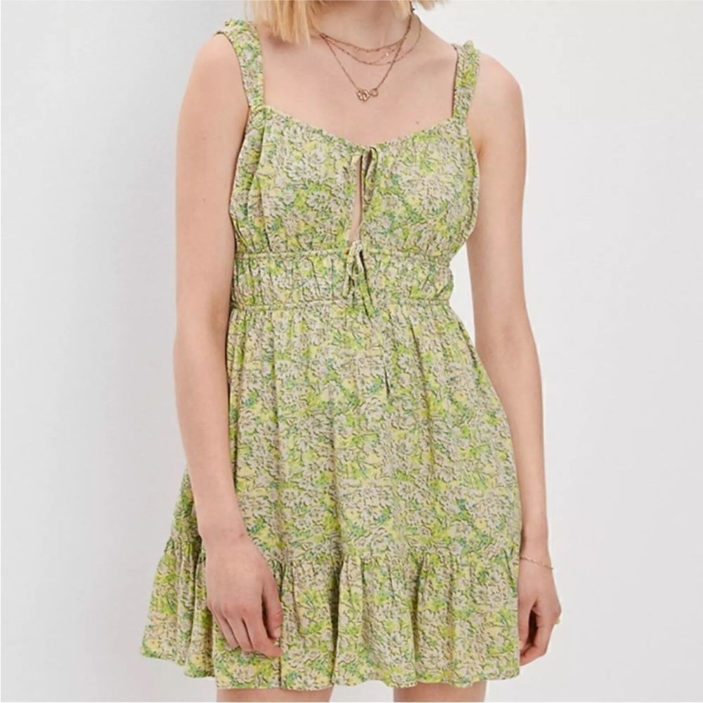NWT American Eagle Silky Tie-Front Mini Dress size XL